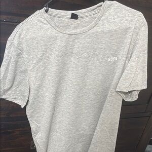 SHEIN Gray Short Sleeve Tee with Crew Neck